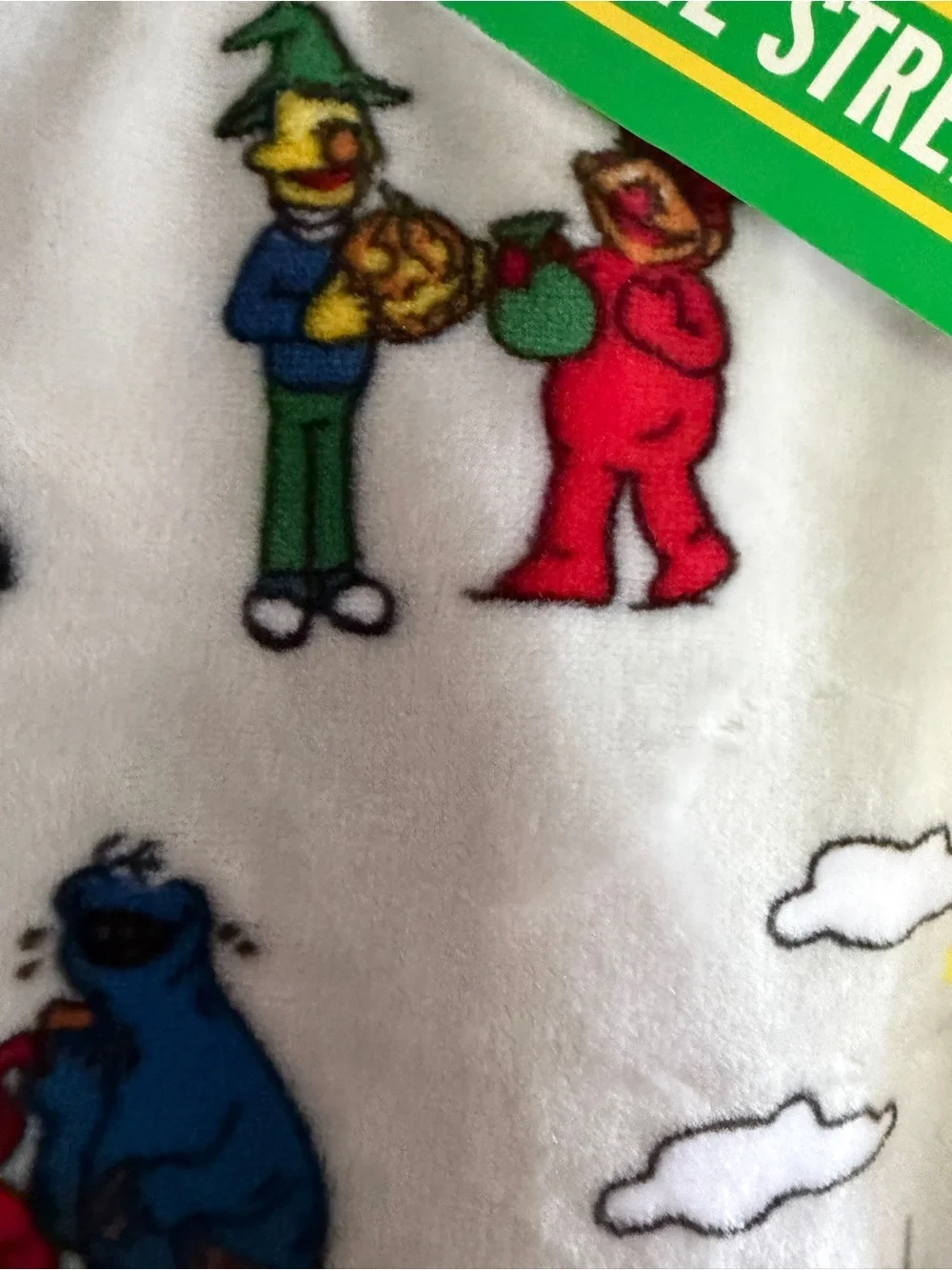 New Sesame Street Plush Throw Blanket Halloween Cookie Monster Elmo 50 x 60